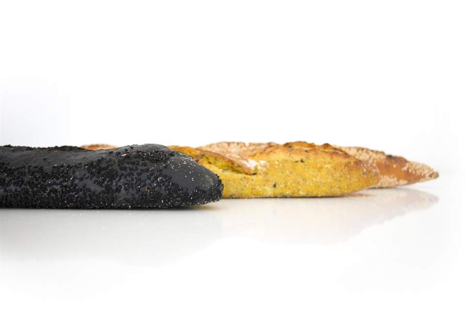black, yellow and classic baguettes
